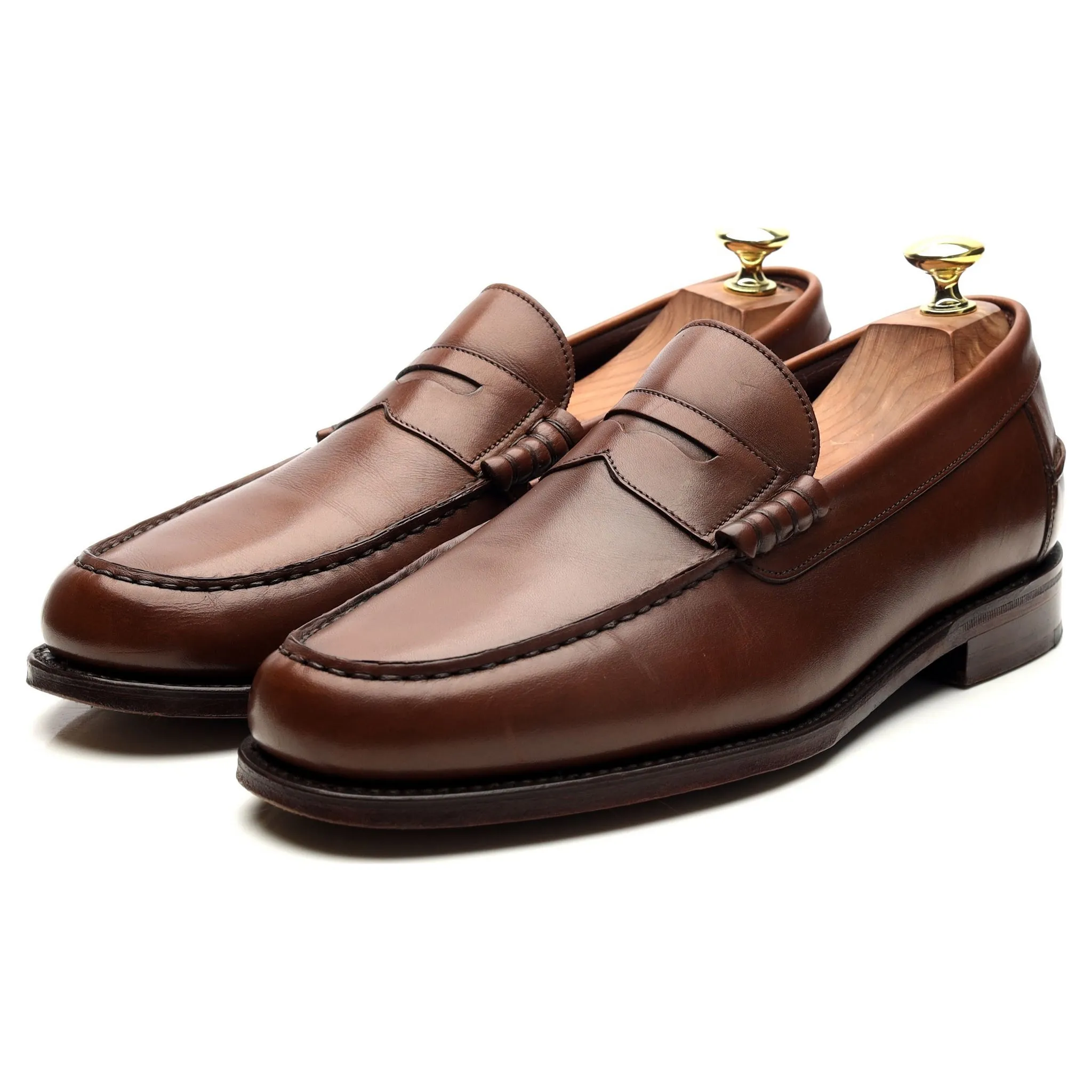 1880 'Hackney' Brown Leather Loafers UK 7 F