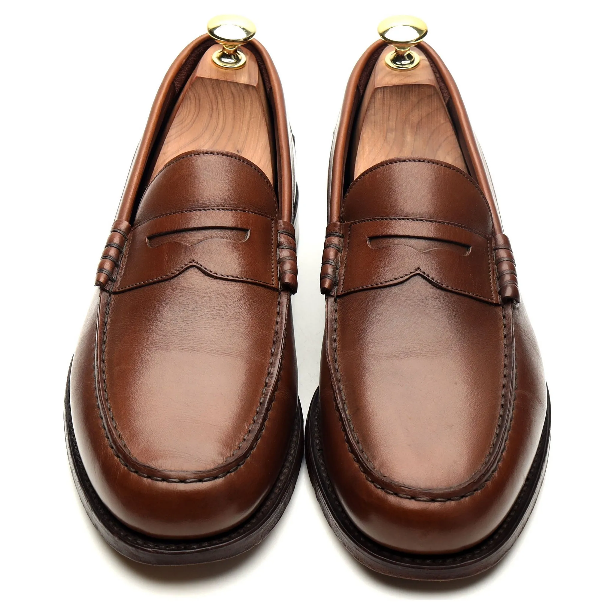 1880 'Hackney' Brown Leather Loafers UK 7 F