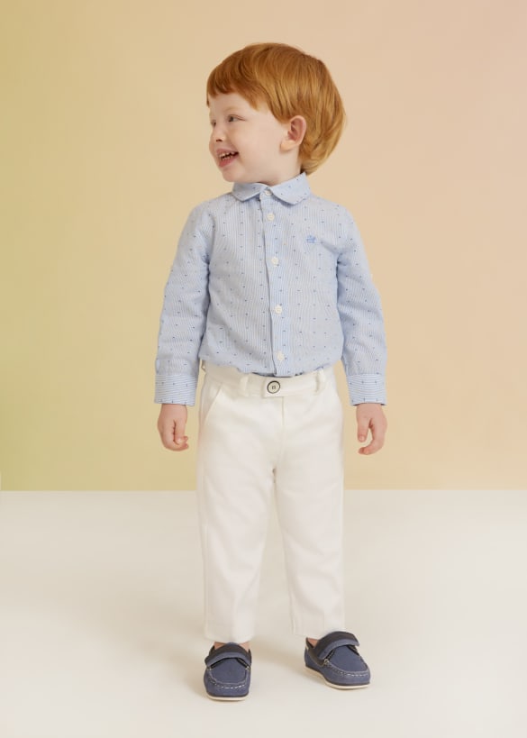 Abel & Lula Baby Cotton Dress Pants_White 5226-18