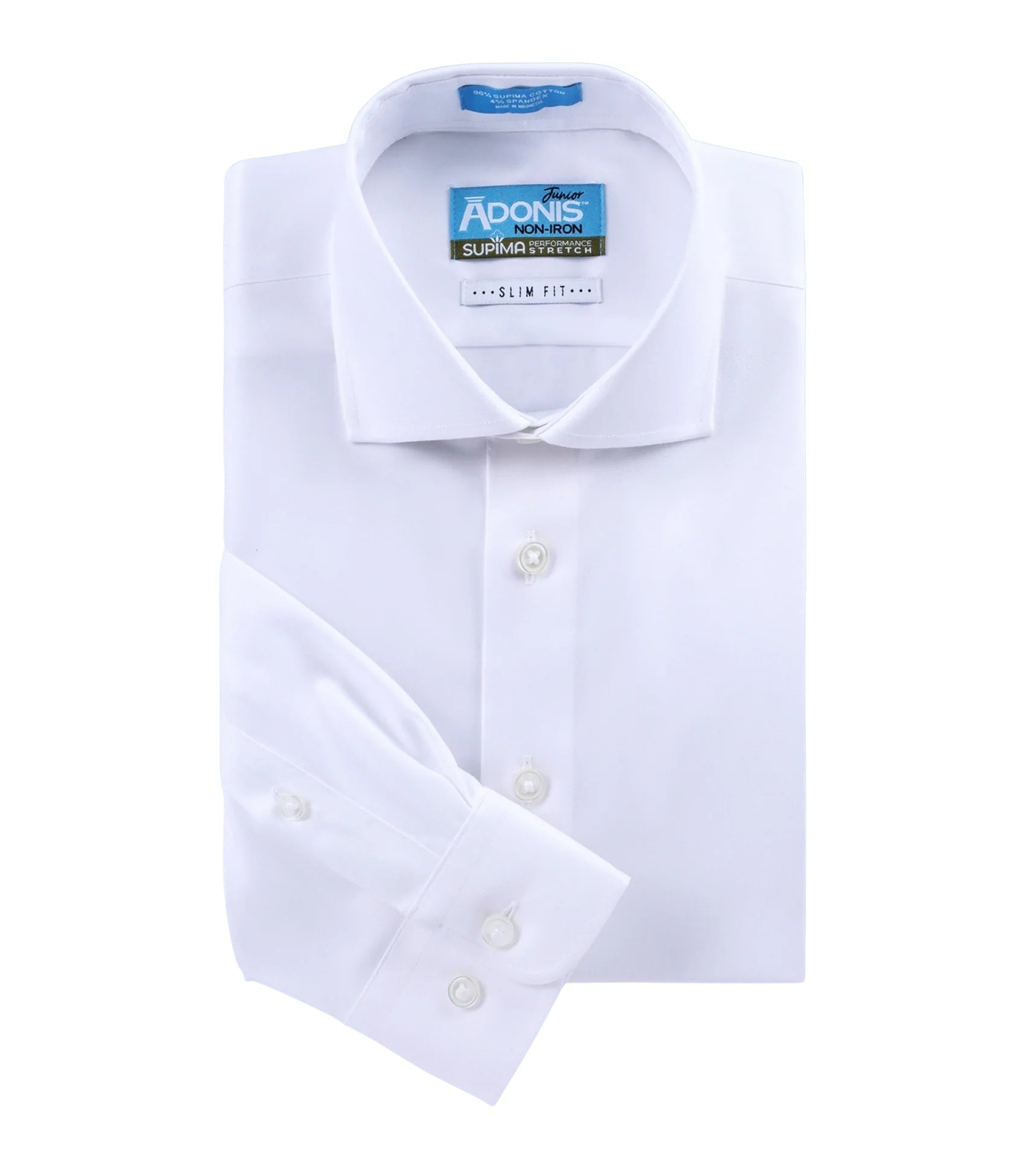 Adonis Boys Cotton Non-Iron Slim Fit Supima Twill Dress Shirt_BCSB39