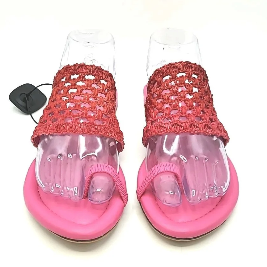 ALEXANDRE BIRMAM Fuchsia Pink Leather Sandal Shoe Size 39.5 US: 9 Shoes