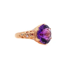 Amethyst and Diamond Ring