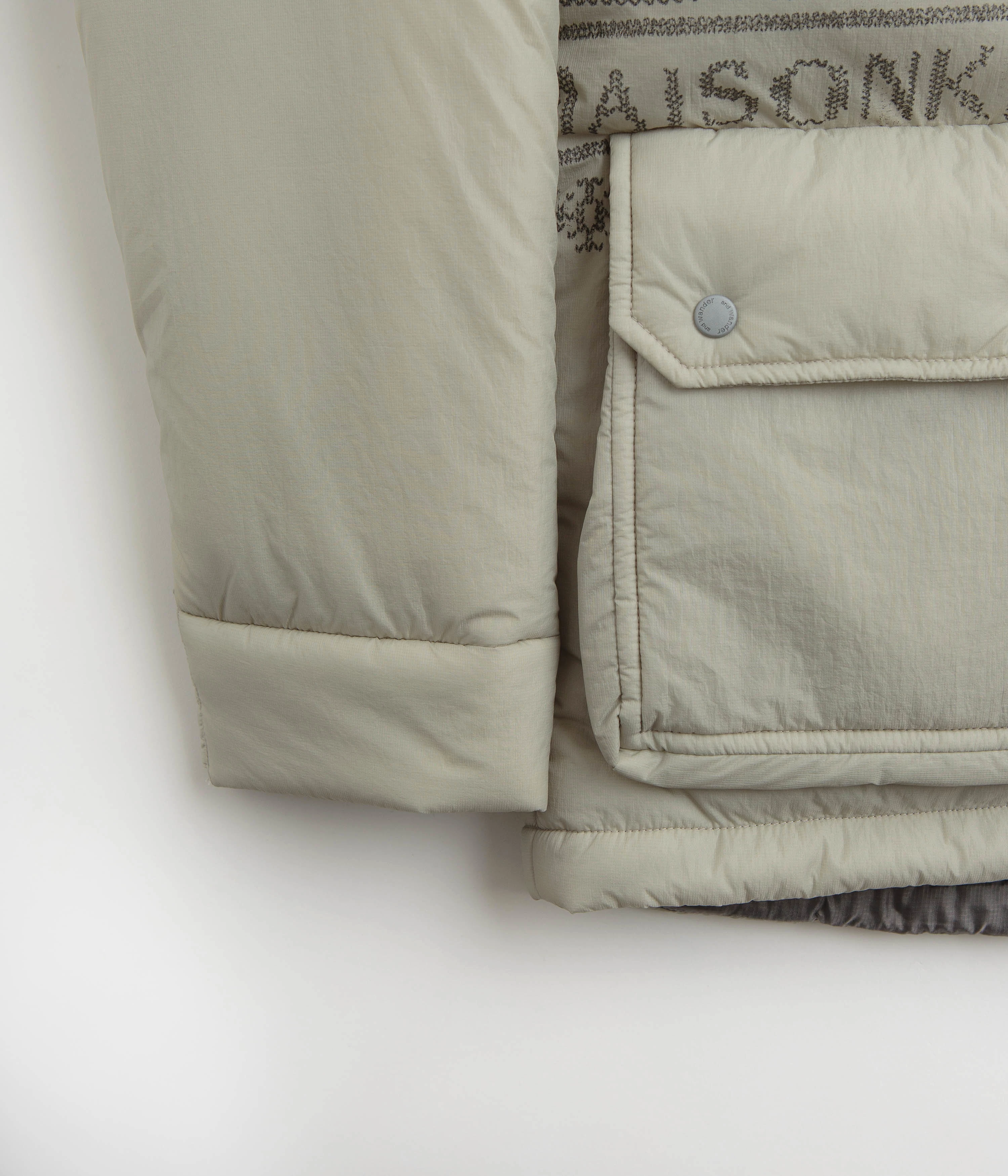 and wander x Maison Kitsune Nordic Border Insulation Jacket - Light Beige