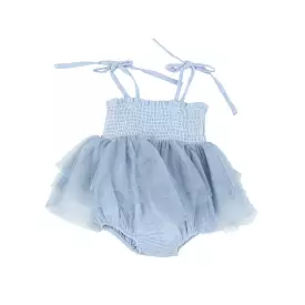 Angel Dear Solid Muslin Tutu Bubble - Dusty Blue