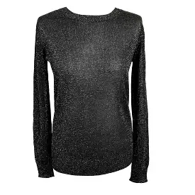 A.P.C. Black Metallic Knit Sweater S