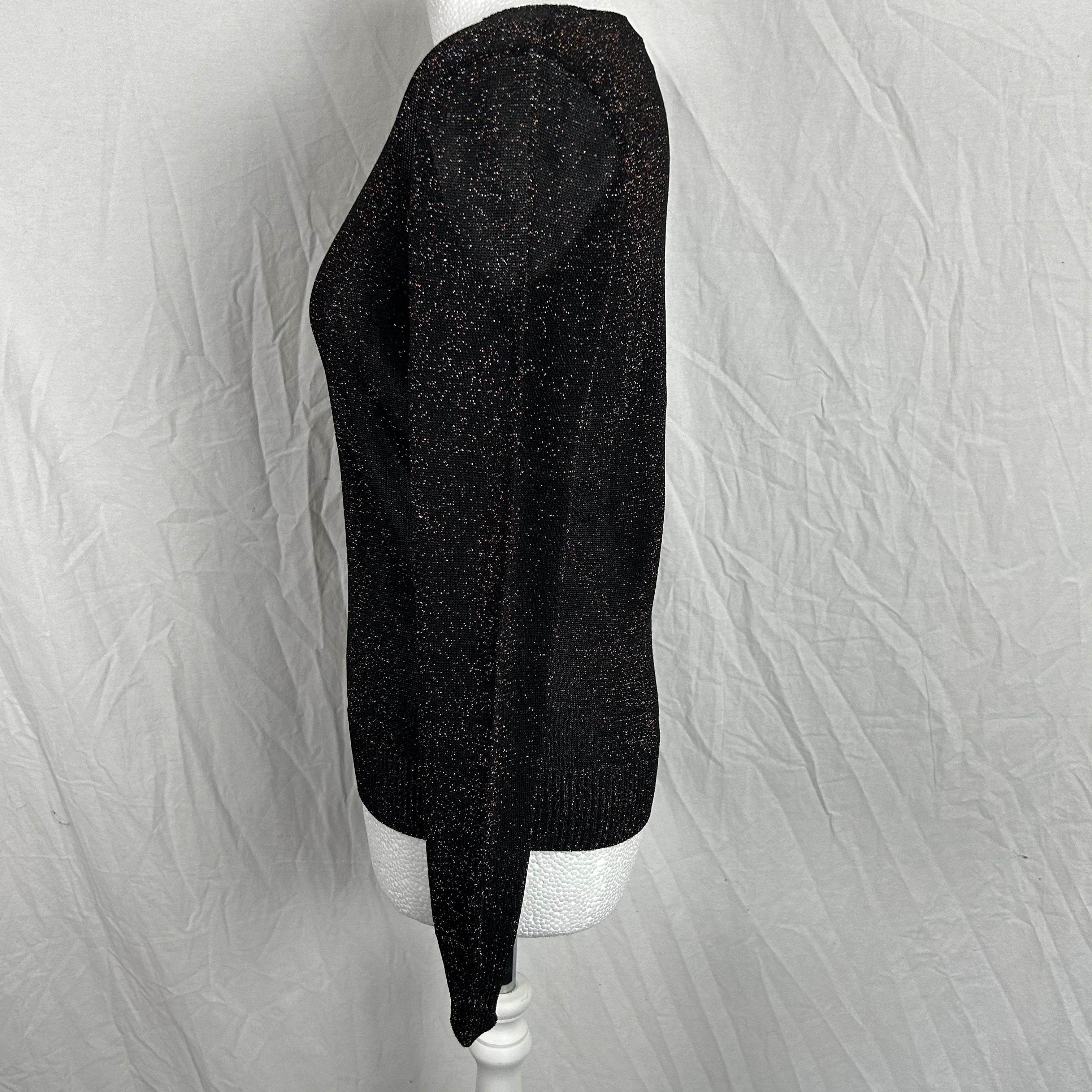 A.P.C. Black Metallic Knit Sweater S