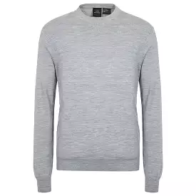 Armani Exchange Fine Virgin Wool Crew Knit - Alloy Grey