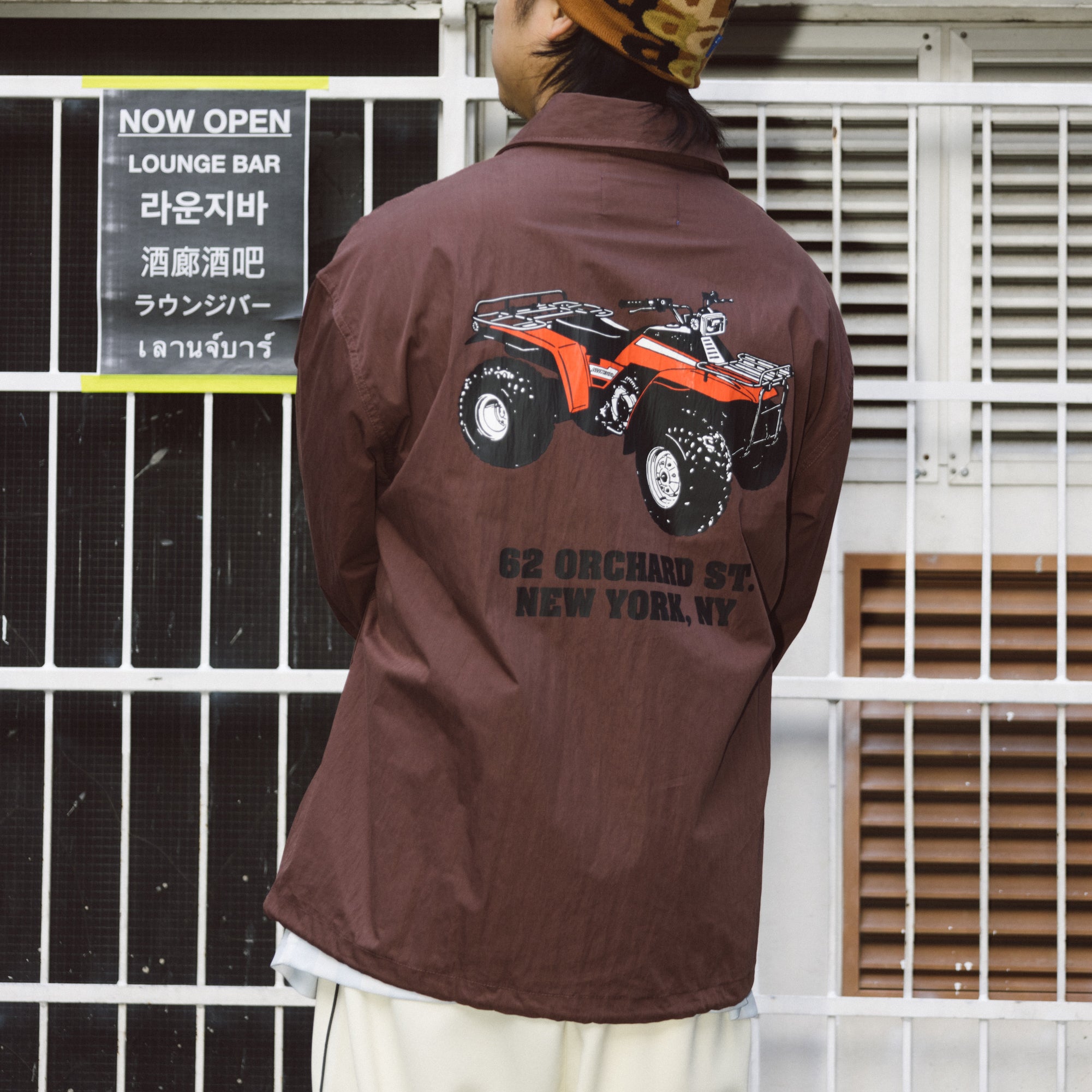 Awake NY 4 Wheeler Coaches Jacket Brown