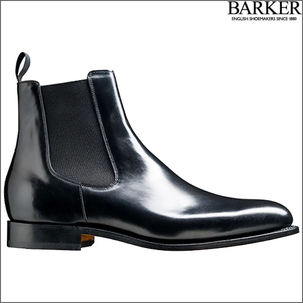 Barker Bedale Black Hi-Shine Boot^