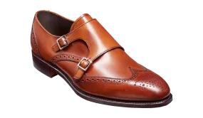 Barker Fleet Double Monk Leather Shoe- Antique Rosewood Calf