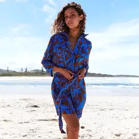 Beverly Shirt Dress Desert to Sea Print