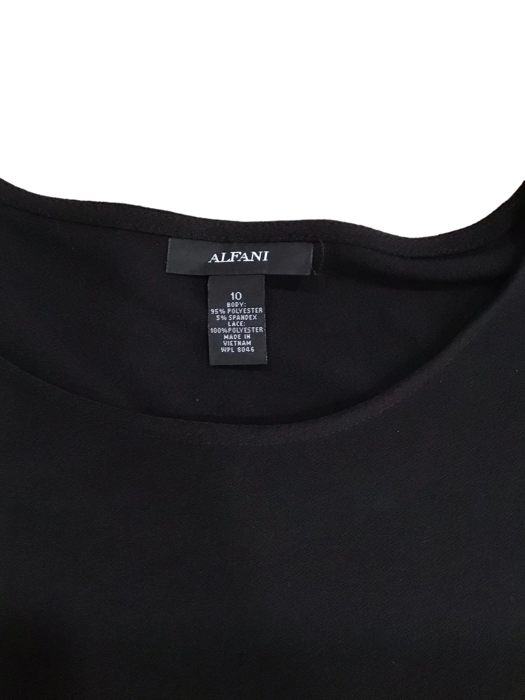 Black Dress Casual Short Alfani, Size M