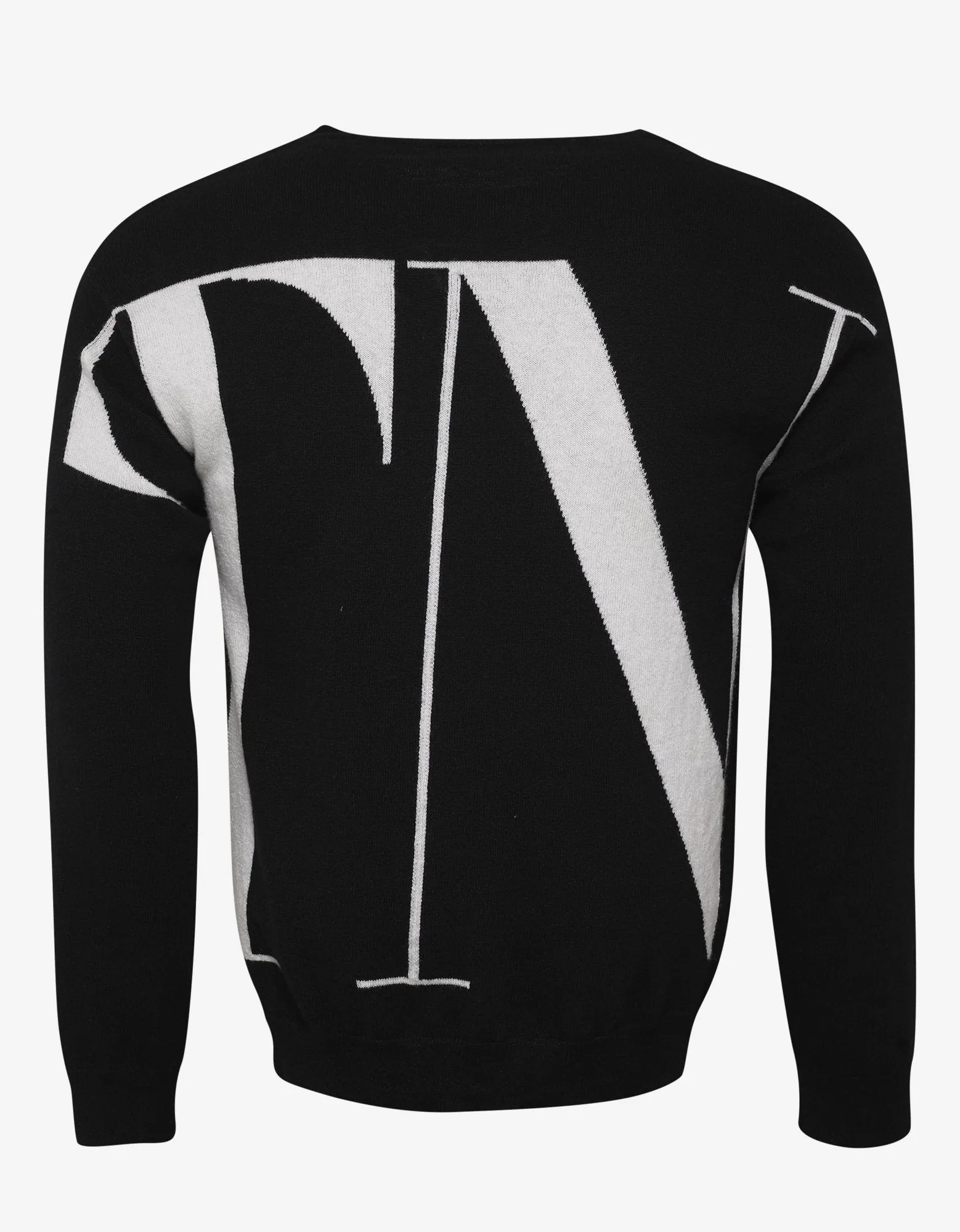 Black VLTN Cashmere Mix Sweater