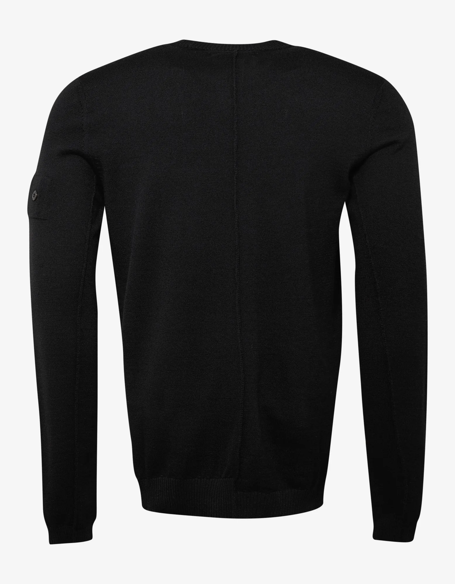 Black Wool Chest Pocket Sweater