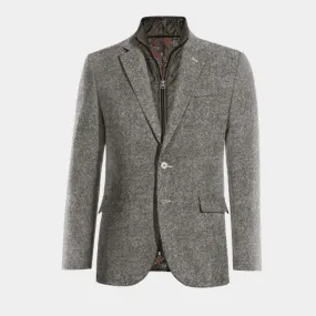  Blazer gris claro de donegal tweed edición limitada