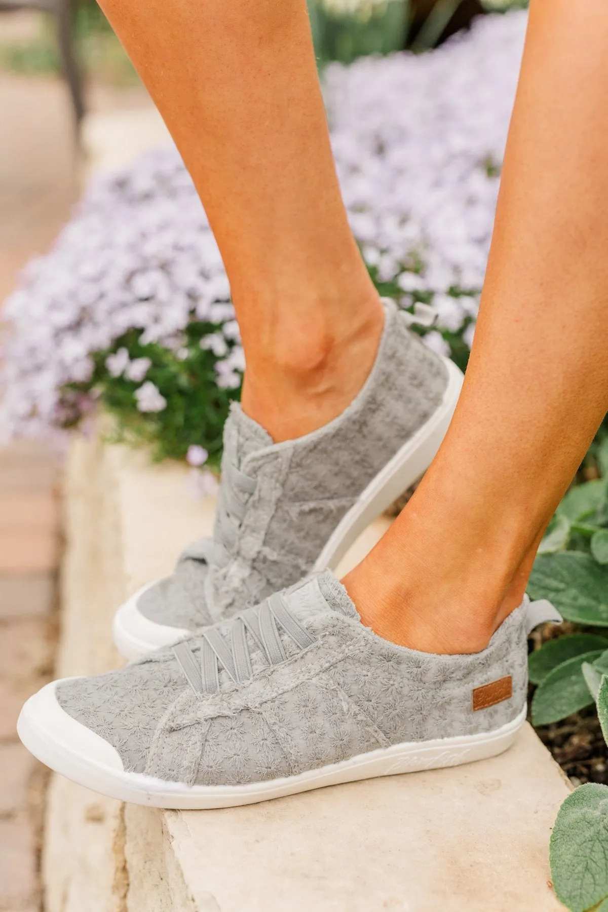 Blowfish Vex Sneakers- Sweet Gray Daisy Eyelet