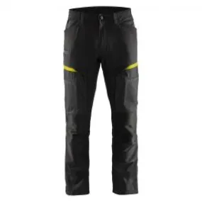 Blåkläder 1456-1845 Service Trousers Stretch - Black/High Vis Yellow