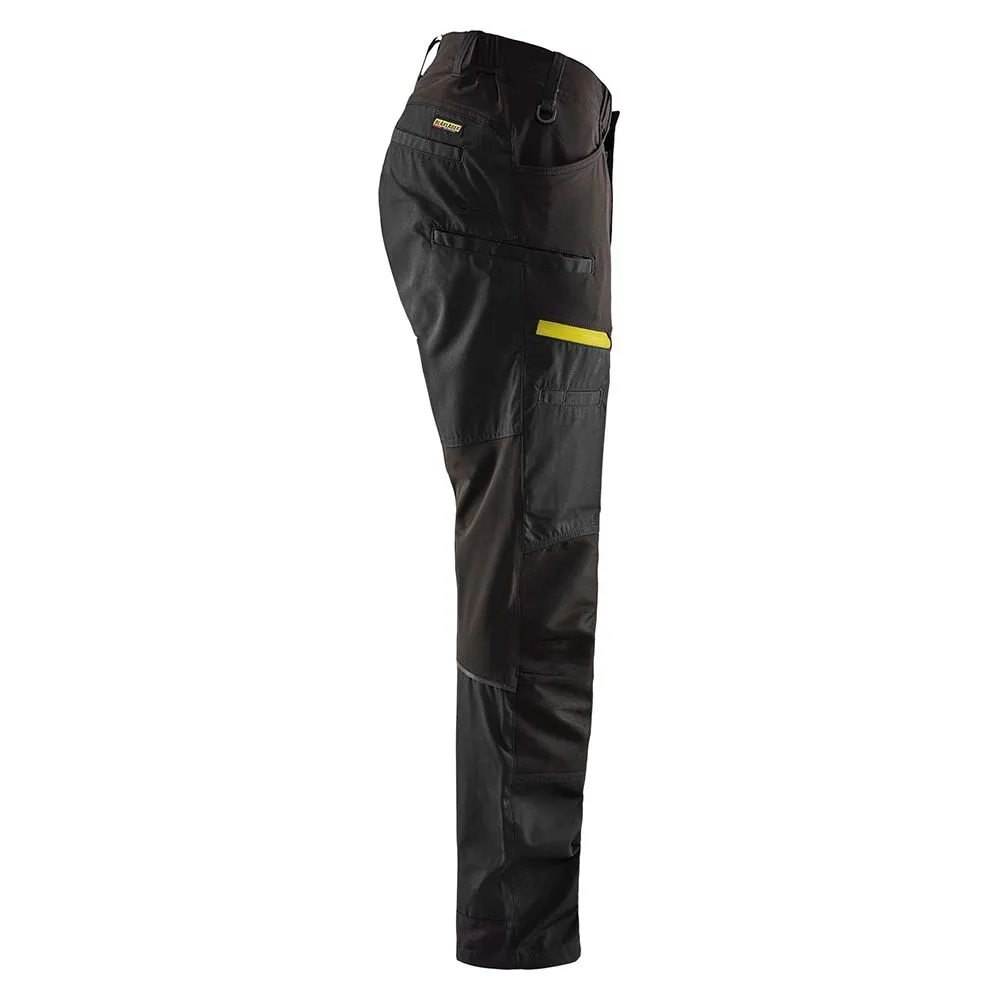 Blåkläder 1456-1845 Service Trousers Stretch - Black/High Vis Yellow