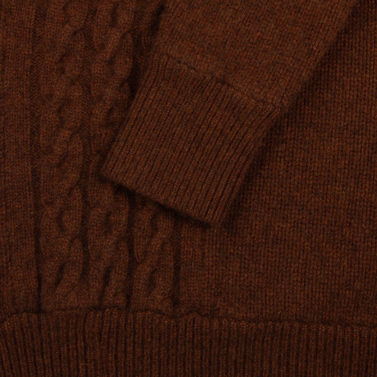 Cable Knit Cashmere Turtle Neck