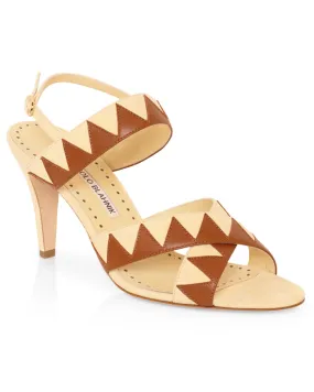 Capuci Sandal in Cream and Brown