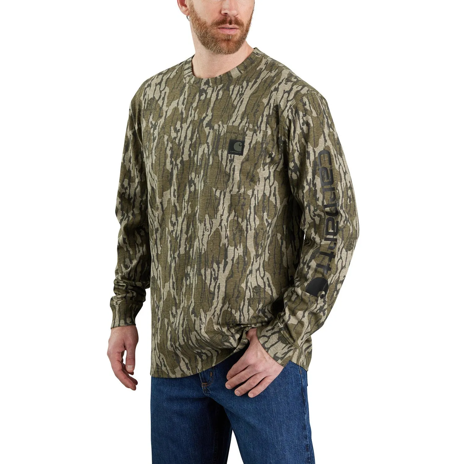 Carhartt Men's Loose Fit Camo Graphic Long Sleeve T-Shirt