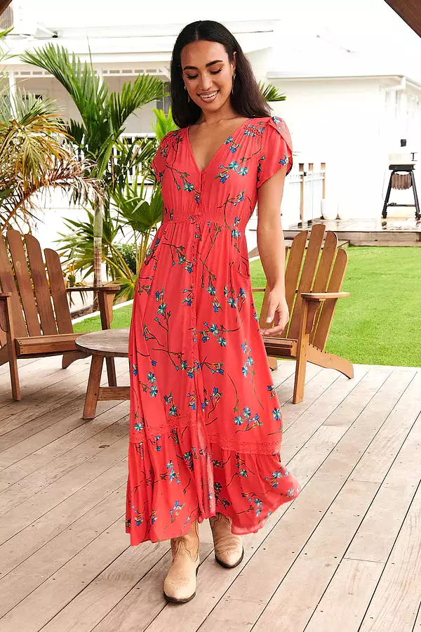 Carmen Maxi Dress Babylon Flower print