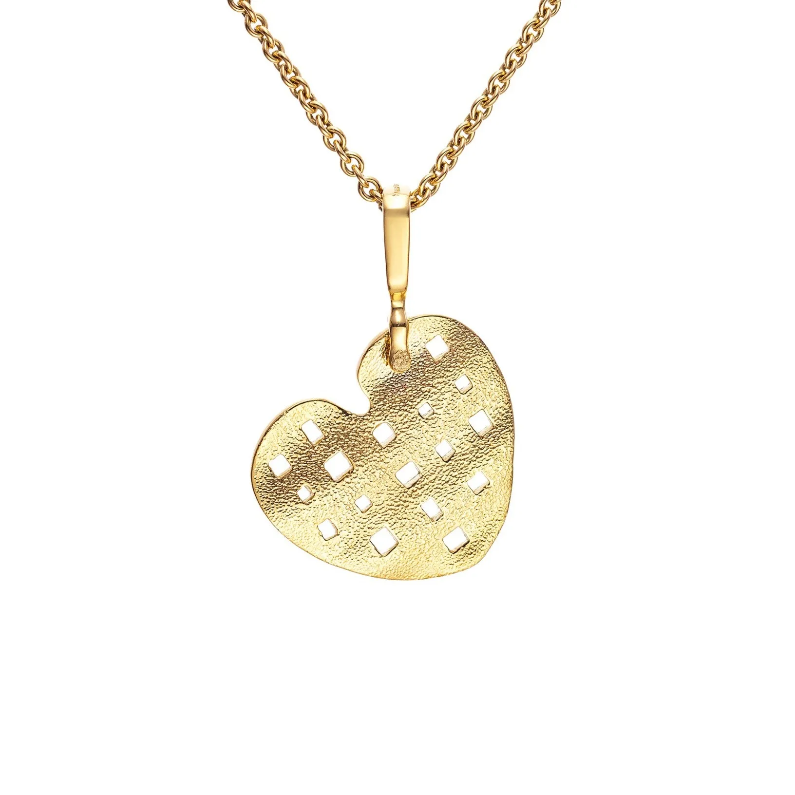 Checker Heart Pendant