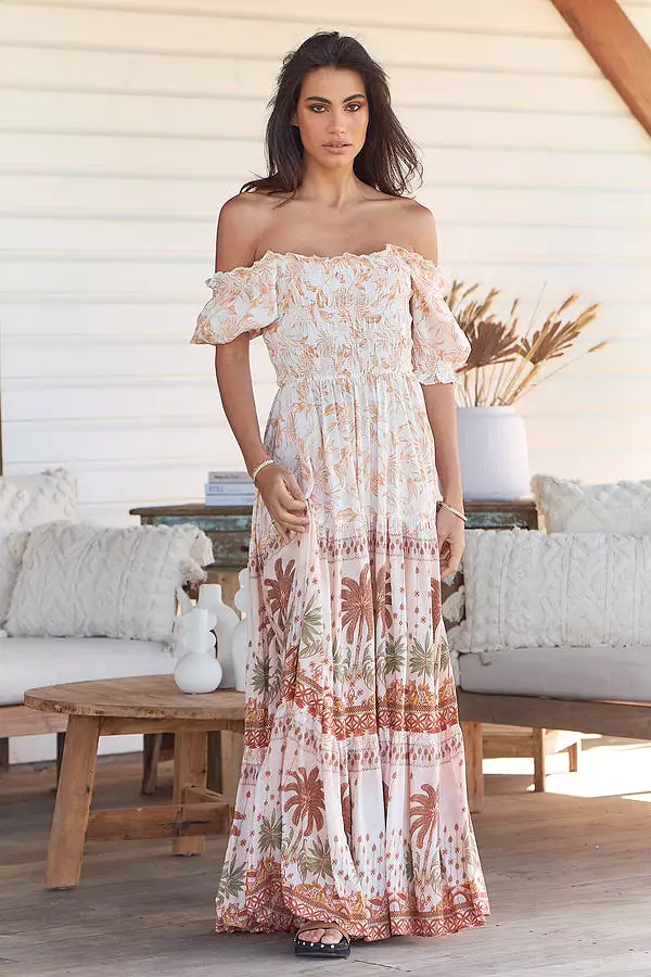 Claudette Maxi Dress Yasmina print