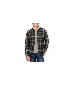 Club Room Mens Plaid Fz Fleece Jacket, TW1