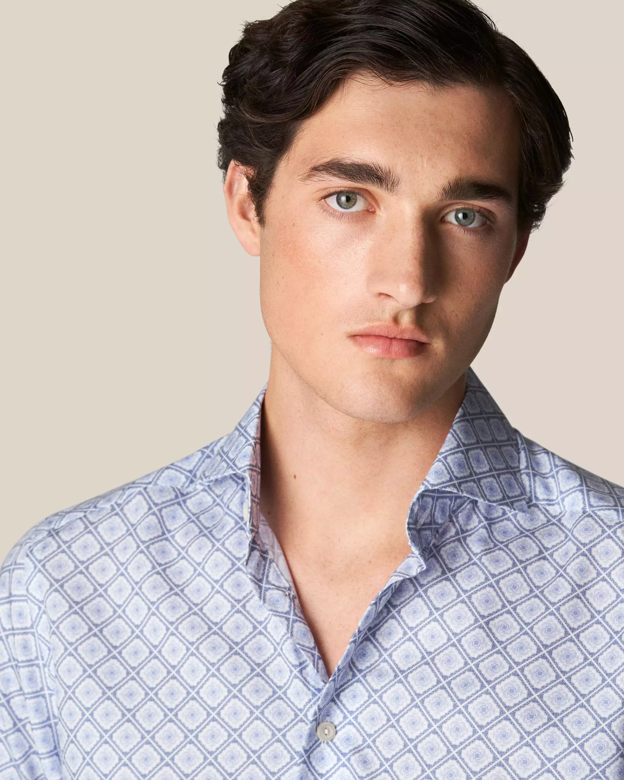 Contemporary Fit - Medallion Print Twill Shirt