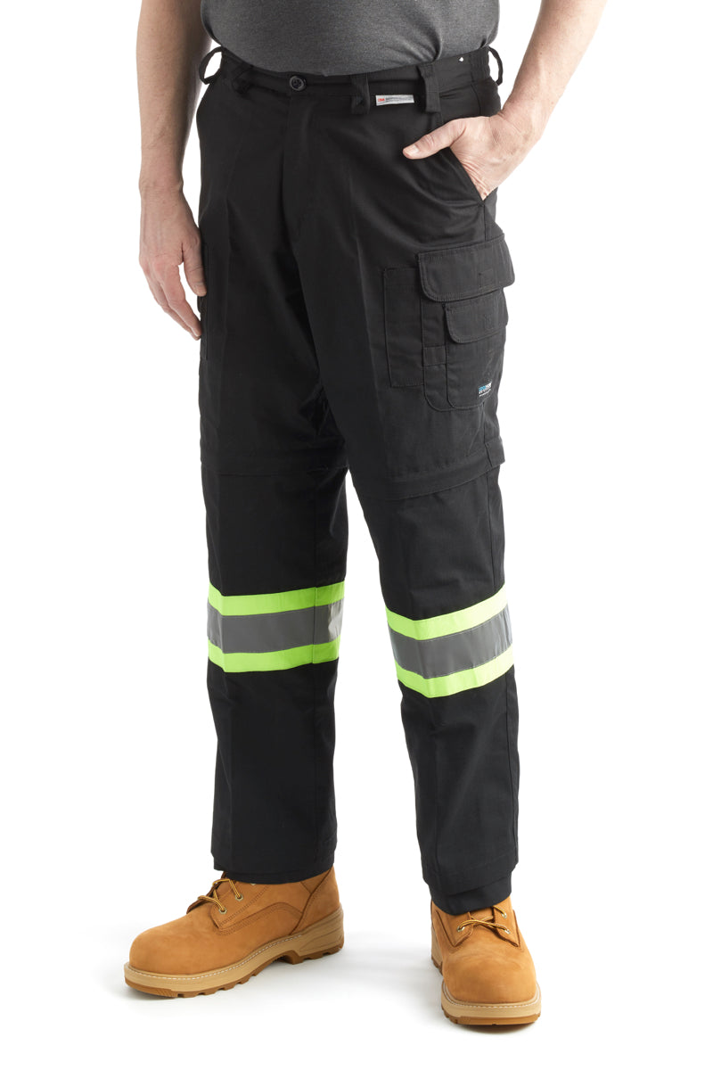 CoolWorks Hi-Vis Men's Ventilated Cargo Work Pants CW2BLAK - Black