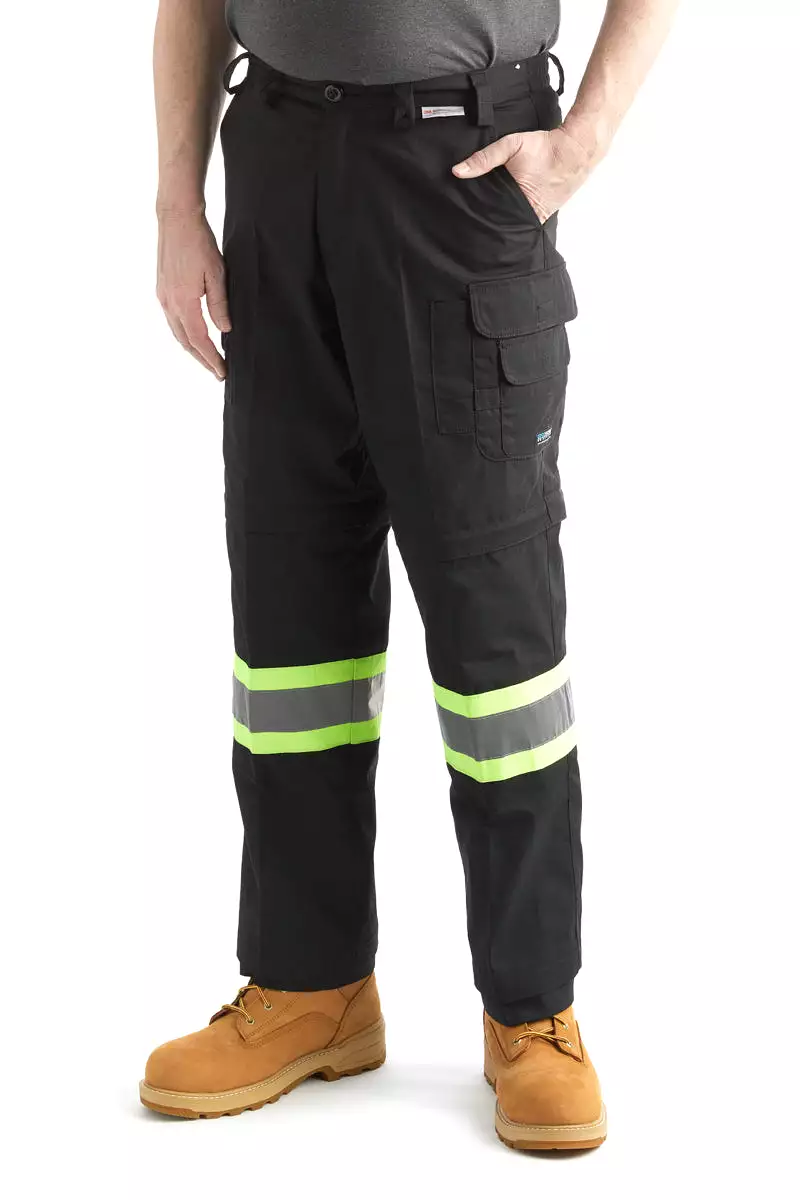 CoolWorks Hi-Vis Men's Ventilated Cargo Work Pants CW2BLAK - Black