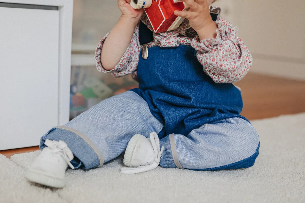 Denim Baby Crawling Overalls