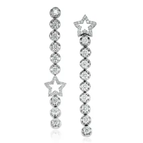 Diamond Star Drop Earrings