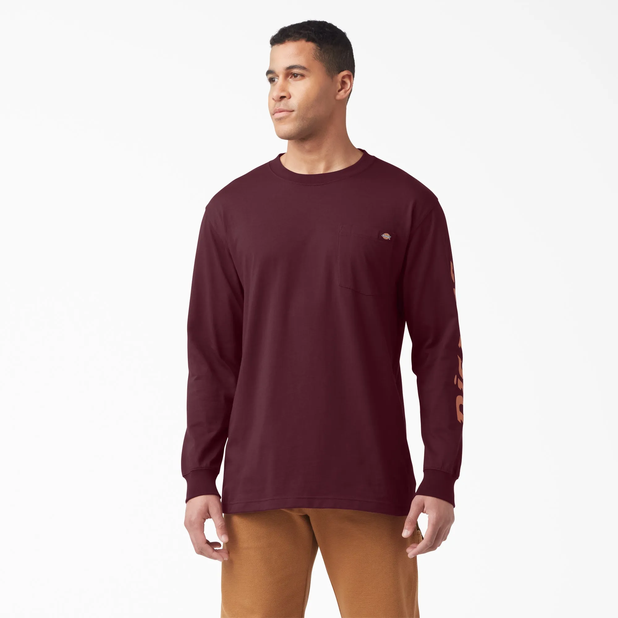 Dickies Men's Wordmark Graphic Long Sleeve T-Shirt