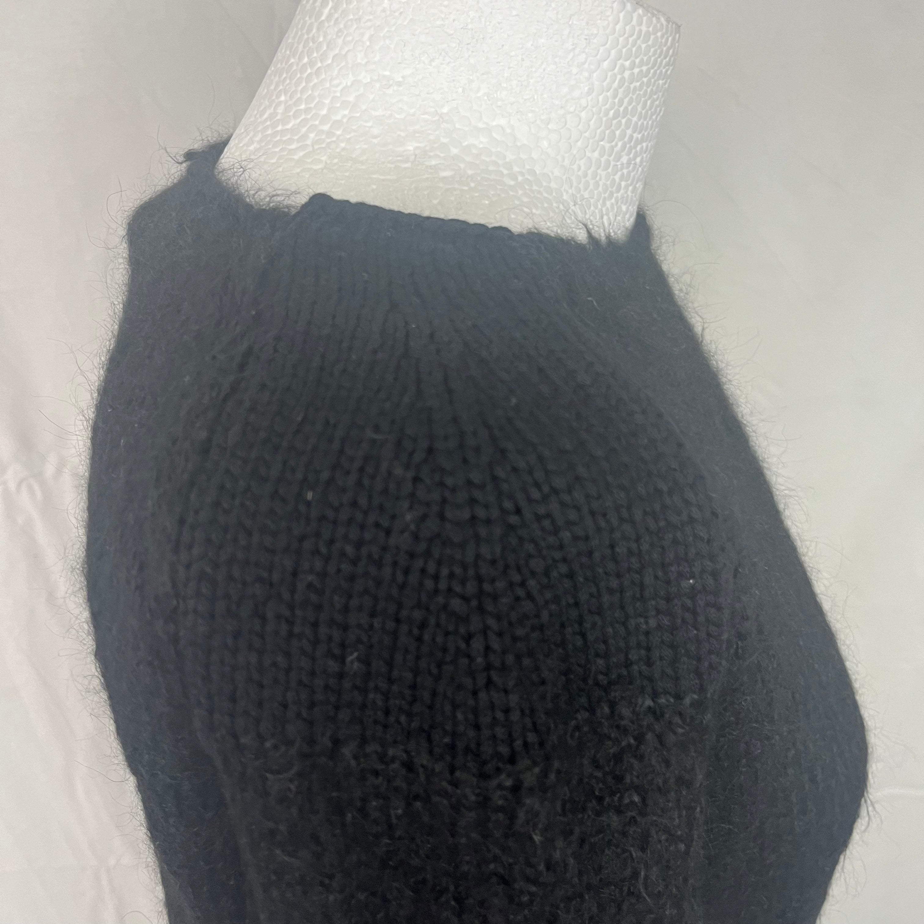 Dries Van Noten Black Alpaca & Wool Fluffy Sweater M