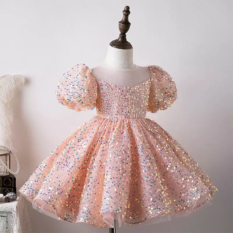 Elegant Fluffy Sequin Tutu Ball Gown