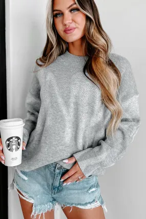 Firm Believer Patterned Sweater (Grey)