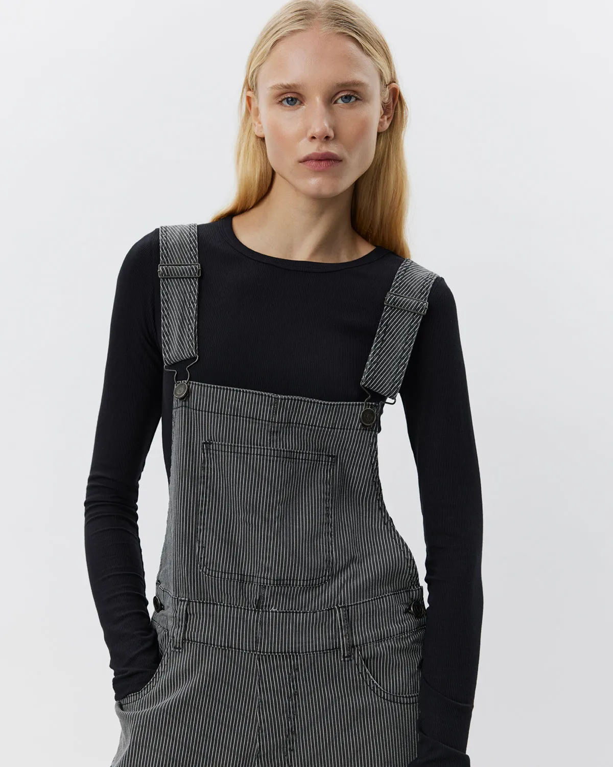 FLORANCASW OVERALLS - Black thin stripe