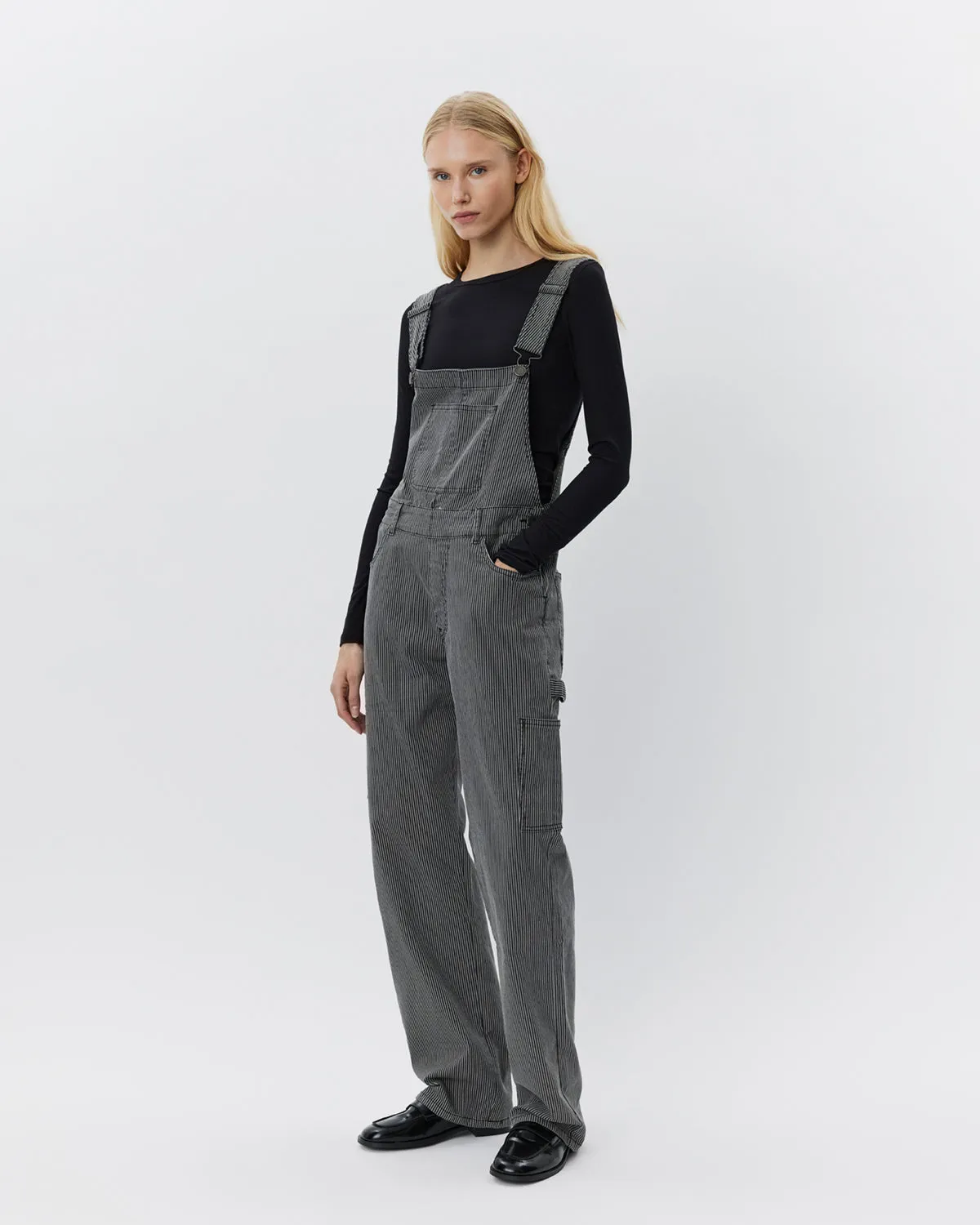 FLORANCASW OVERALLS - Black thin stripe