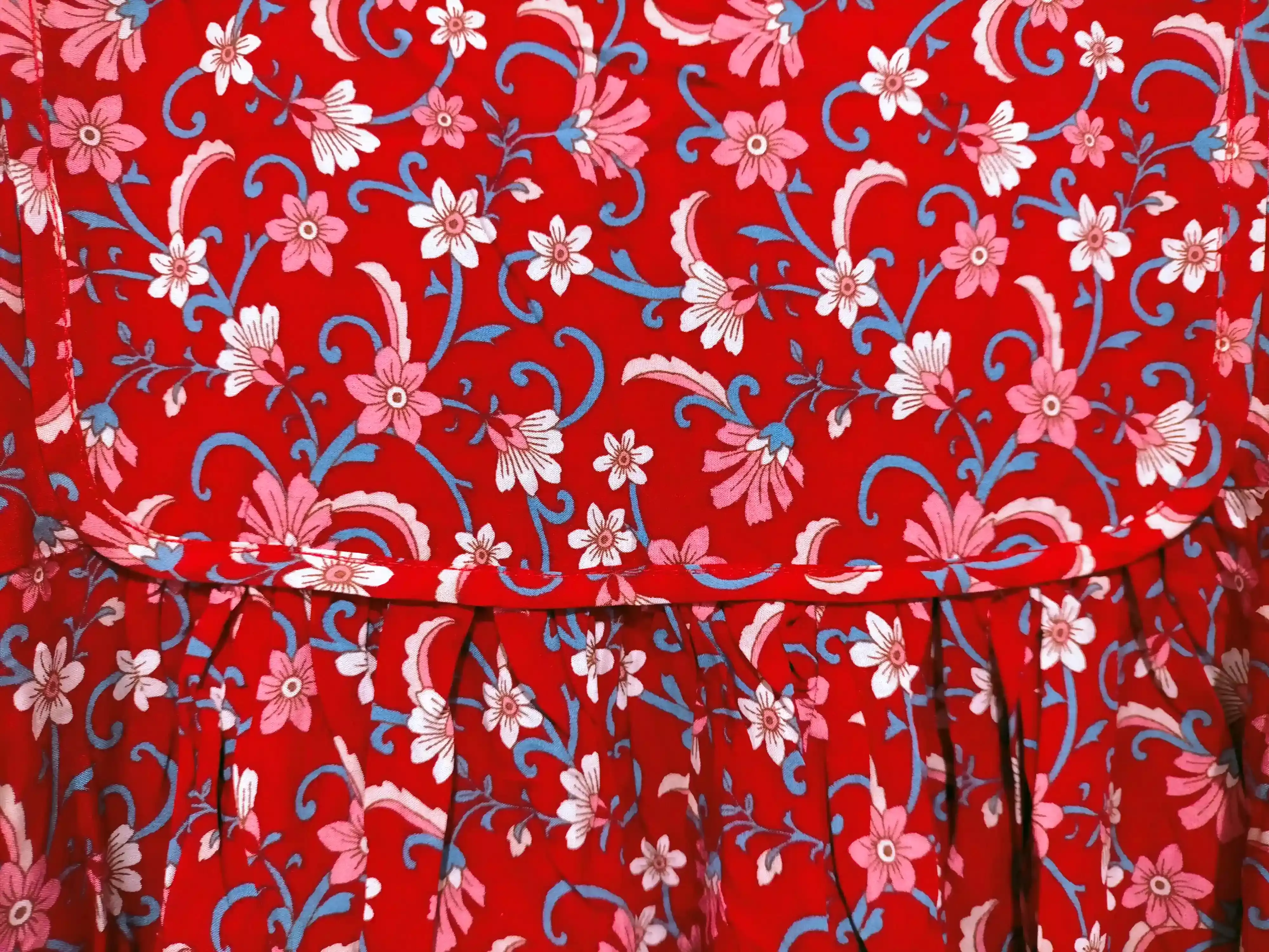 French Mini Dress Ruby Rouge Print