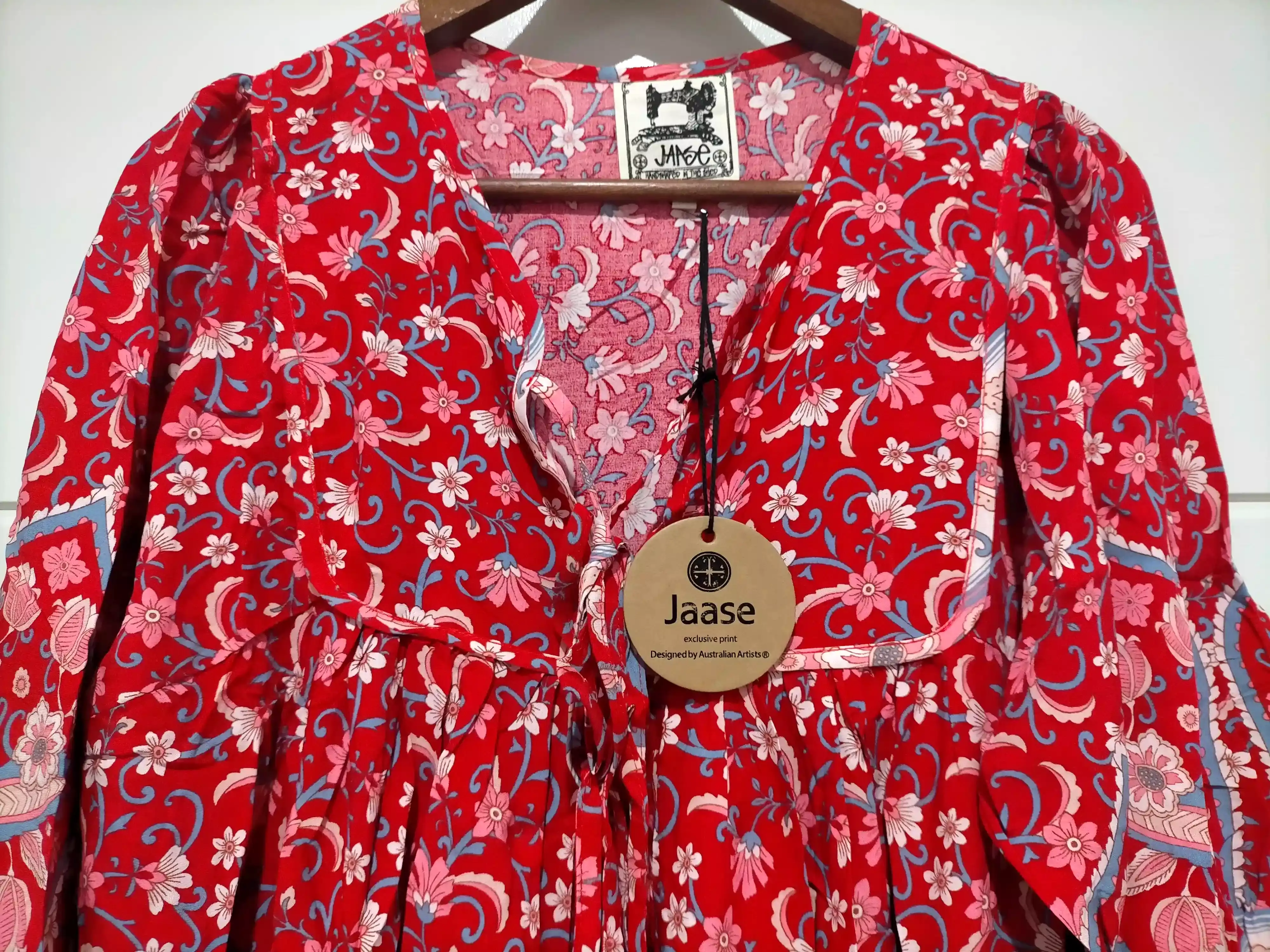 French Mini Dress Ruby Rouge Print