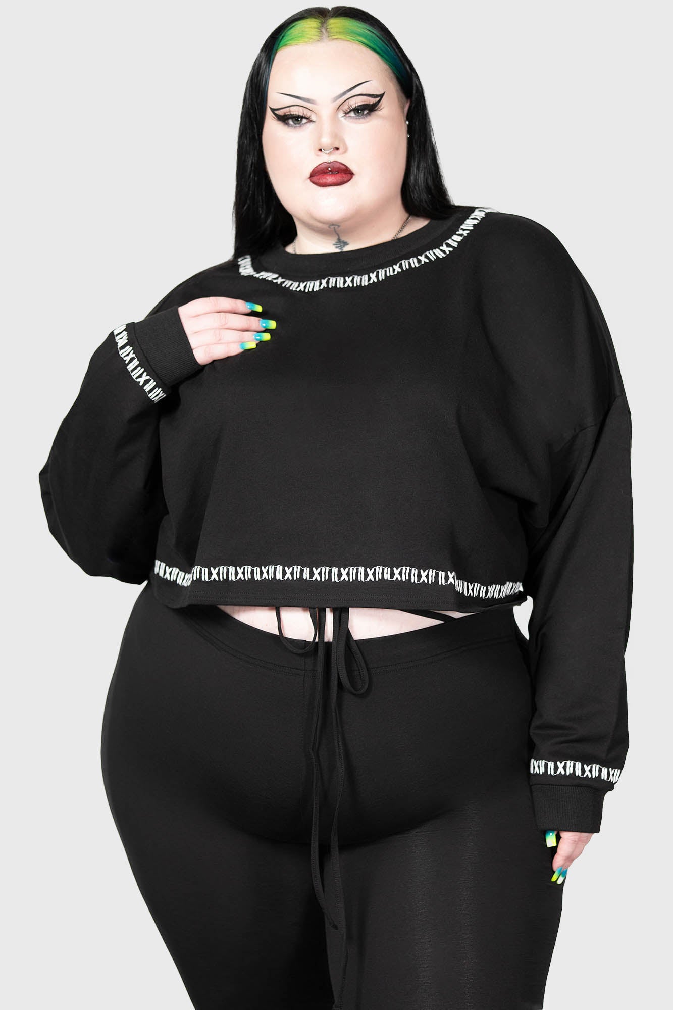 Fright N Terror Crop Sweater [PLUS]