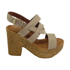 Gallo Shoes 503 Sandali Donna Tacco Alta Con Cinturino Beige