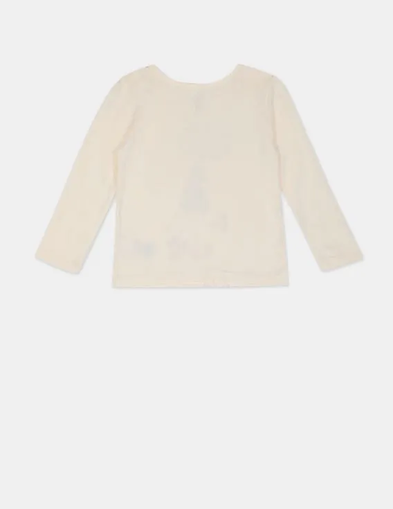 GAP Baby White Graphic Long Sleeve Tee