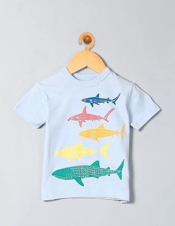 GAP Boys Blue Short Sleeve Graphic T-Shirt