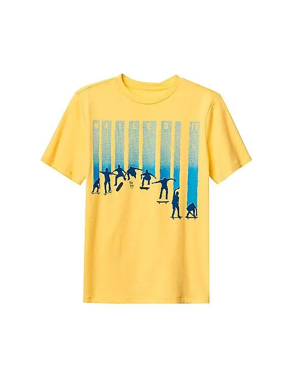 GAP Boys Yellow Graphic Short Sleeve Tee