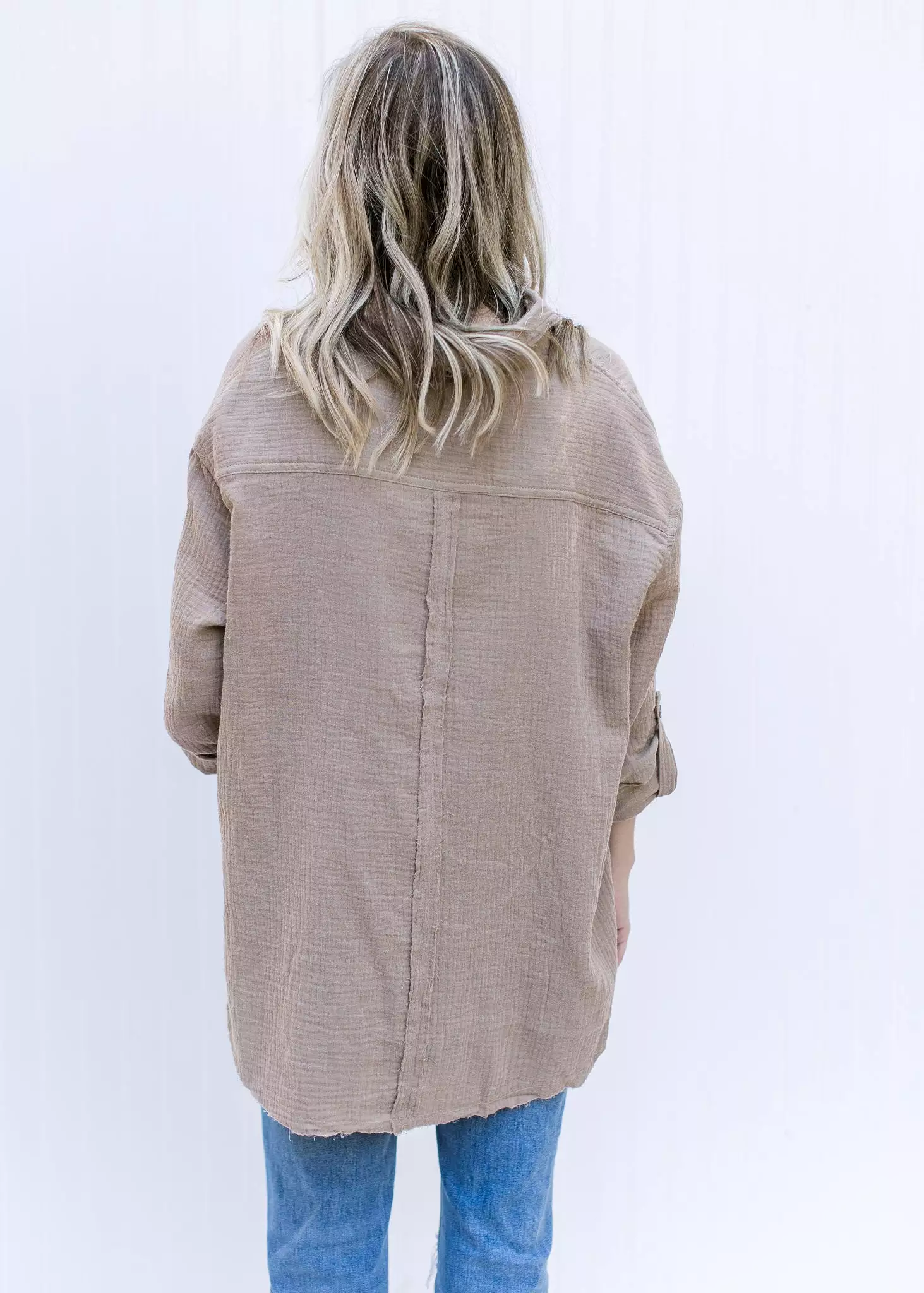 Gauze Taupe Top