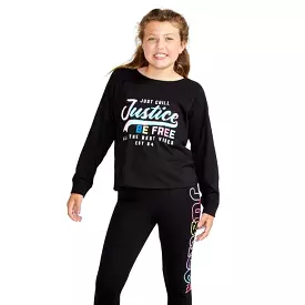 Girls long sleeve graphic top