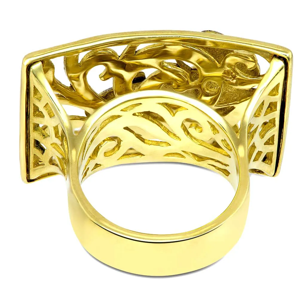 Gold Butterfly Ring with Citrine